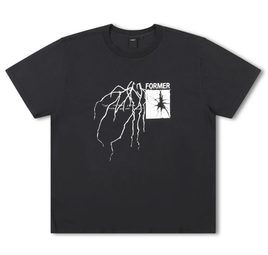 FORMER SCRAWL T-SHIRT // WASHED BLACK