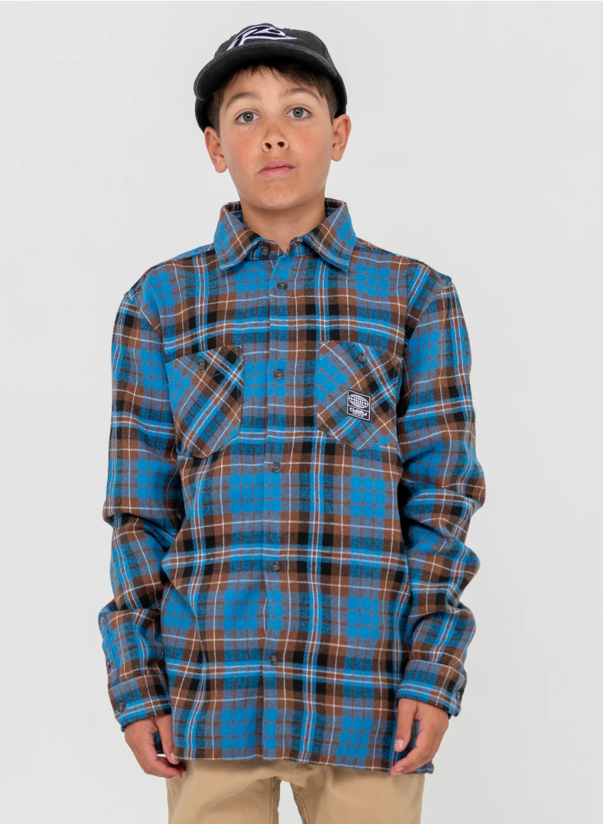 RUSTY Neon Dreams R2K Flannel Shirt Boys