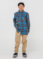RUSTY Neon Dreams R2K Flannel Shirt Boys