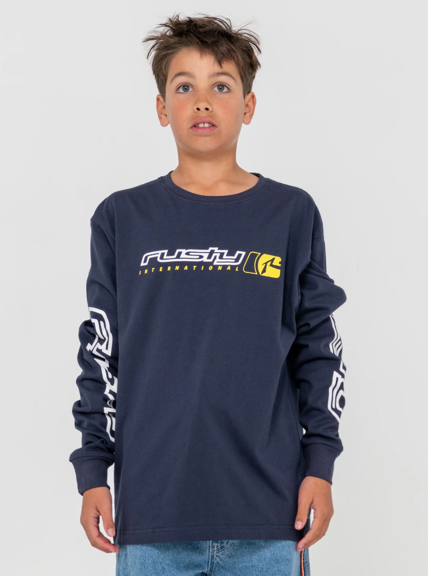 RUSTY Jetsetter Long Sleeve Graphic Tee Boys