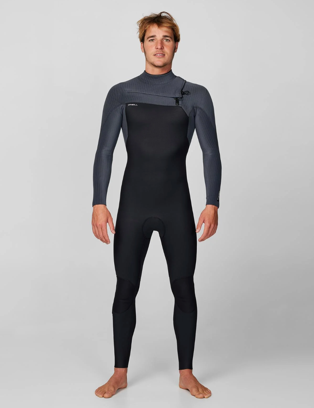 O'NEILL - HyperFreak 3/2+ Steamer Chest Zip Wetsuit - Graphite