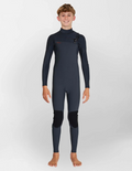 O'NEILL - Boy's HyperFire 4/3mm Steamer Chest Zip Wetsuit - Gunmetal
