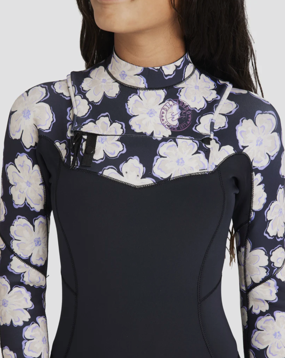 BILLABONG GIRLS 8-14 3/2MM SALTY DAYZ NATURAL CHEST ZIP STEAMER WETSUIT
