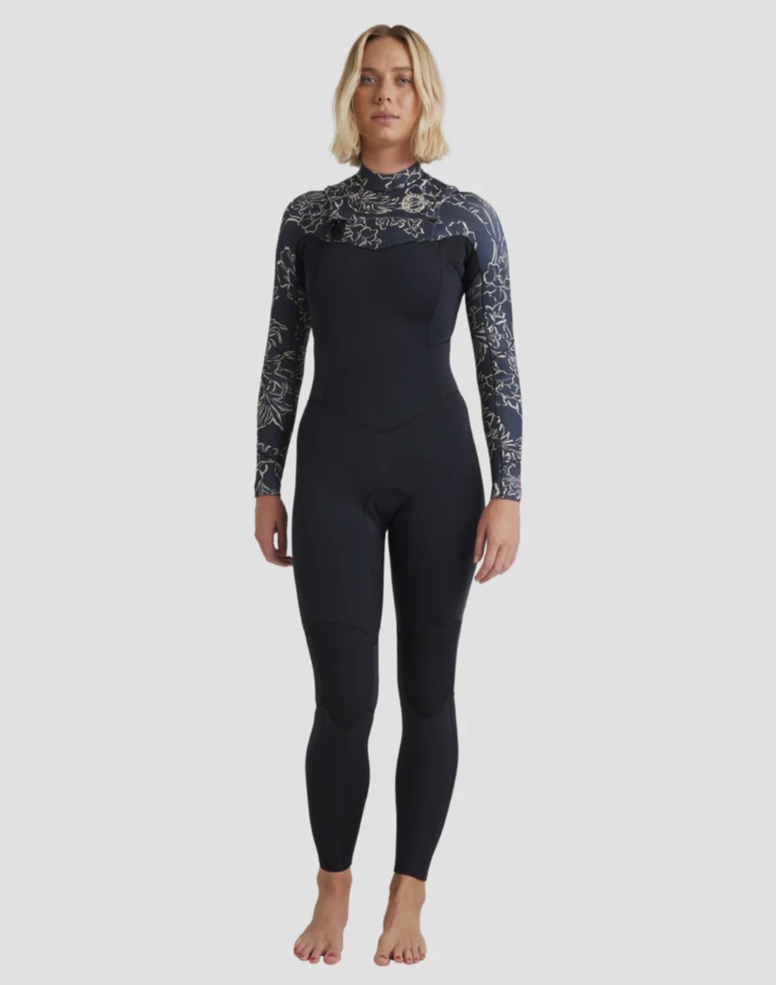 BILLABONG Womens 3/2mm Salty Dayz Natural Chest Zip Steamer Wetsuit