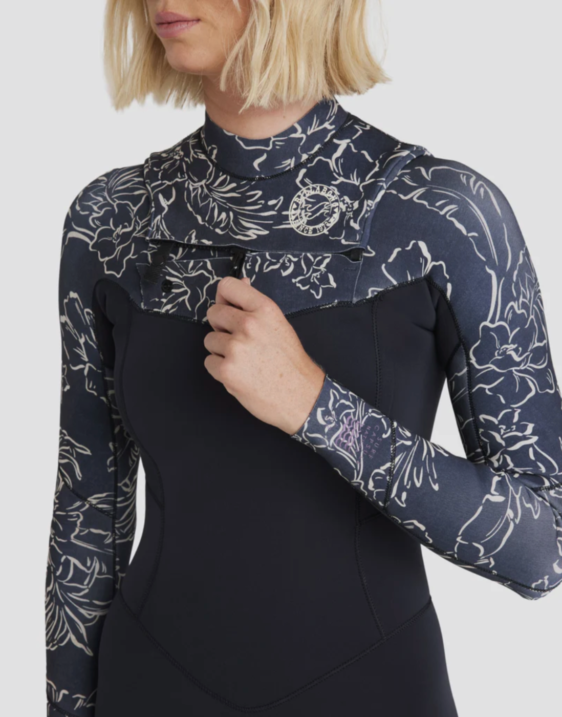 BILLABONG Womens 3/2mm Salty Dayz Natural Chest Zip Steamer Wetsuit