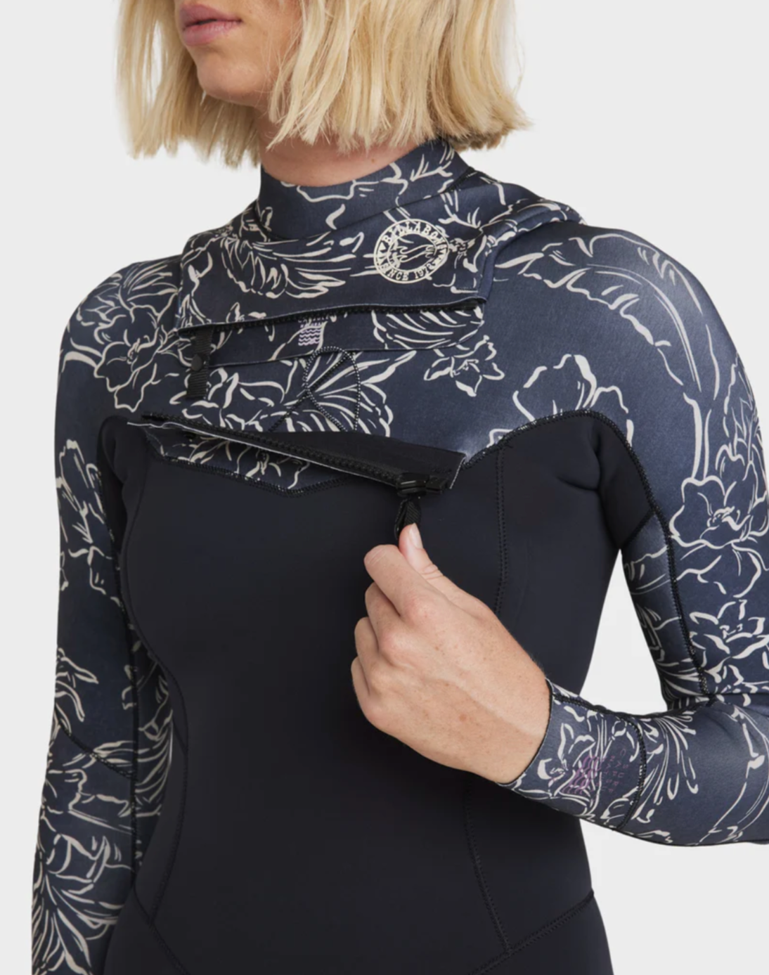 BILLABONG Womens 3/2mm Salty Dayz Natural Chest Zip Steamer Wetsuit