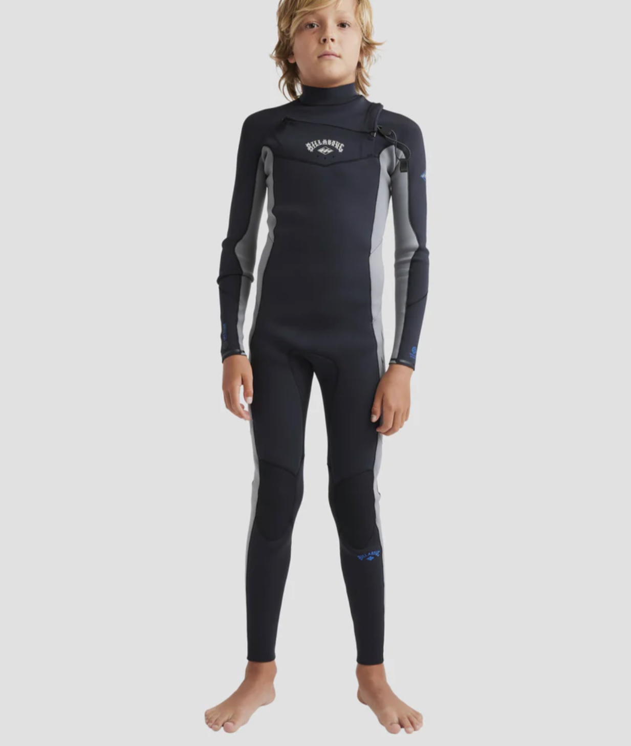 BILLABONG Boys 6-16 3/2mm Absolute Natural Chest Zip Steamer Wetsuit