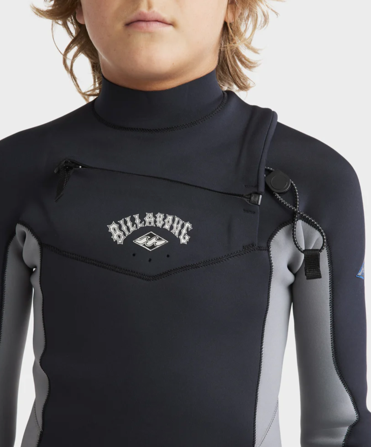 BILLABONG Boys 6-16 3/2mm Absolute Natural Chest Zip Steamer Wetsuit