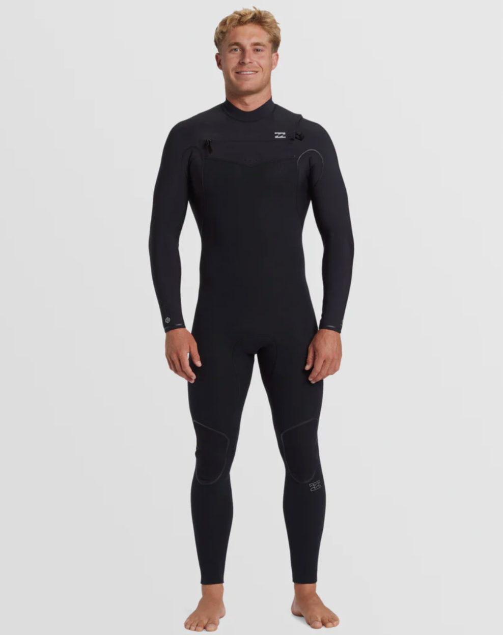 BILLABONG MENS 3/2MM FURNACE NATURAL CHEST ZIP STEAMER WETSUIT
