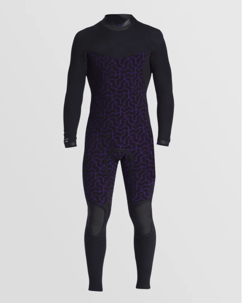 BILLABONG MENS 3/2MM FURNACE NATURAL CHEST ZIP STEAMER WETSUIT