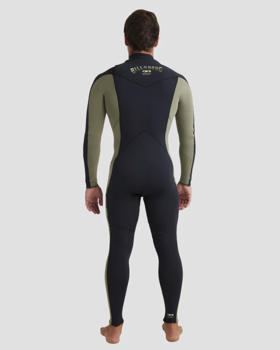 BILLABONG Mens 3/2mm Absolute Natural Chest Zip Steamer Wetsuit