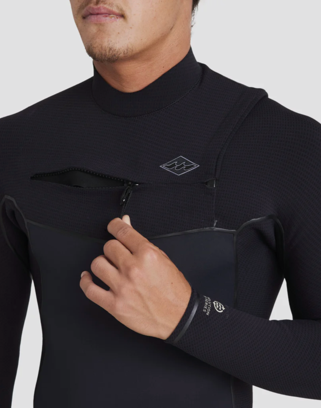 BILLABONG Mens 3/2mm Revolution Chest Zip Steamer Wetsuit