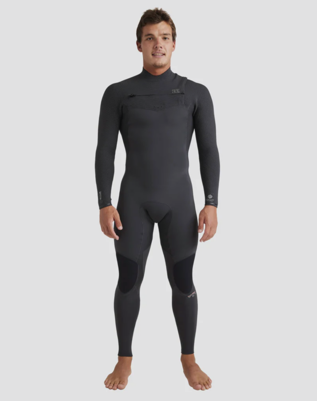 BILLABONG - Mens 3/2mm Revolution Natural Chest Zip Steamer Wetsuit