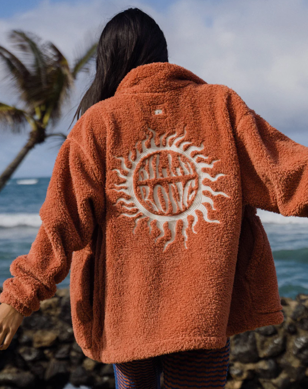 BILLABONG Womens Bring The Sun Zip Up Fleece Jacket