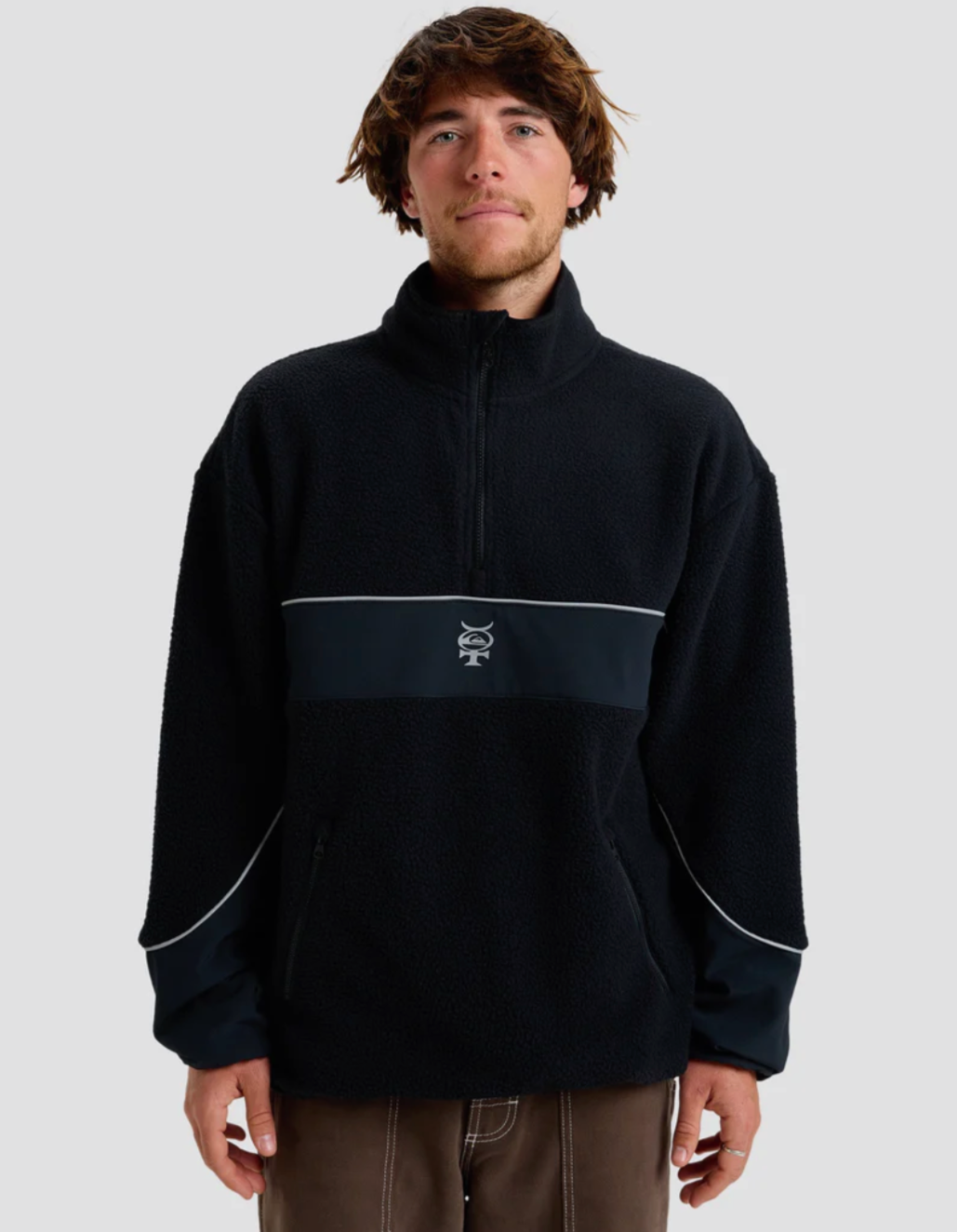 QUIKSILVER Mens Mercury Sherpa Half Zip Sweatshirt