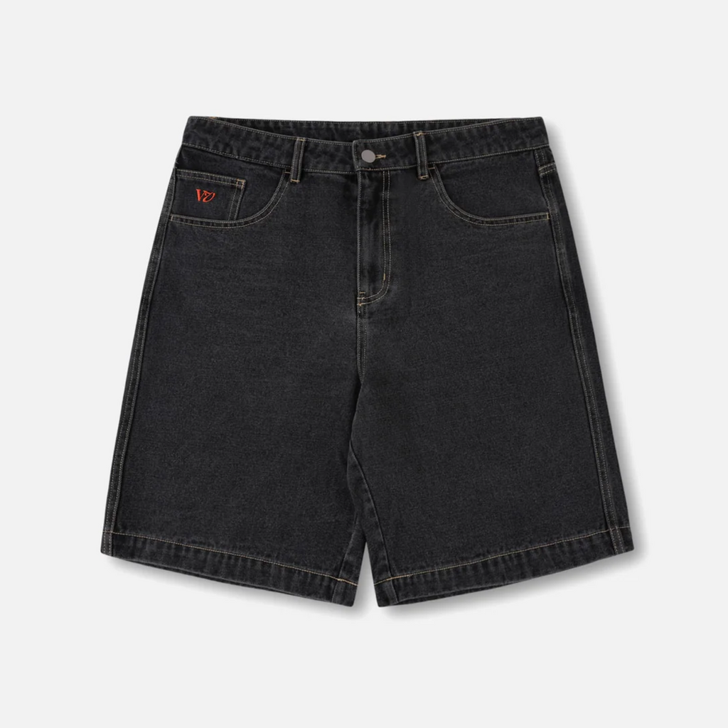 RIVVIA GLOBAL DENIM SHORT : WORN BLACK