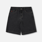 RIVVIA GLOBAL DENIM SHORT : WORN BLACK