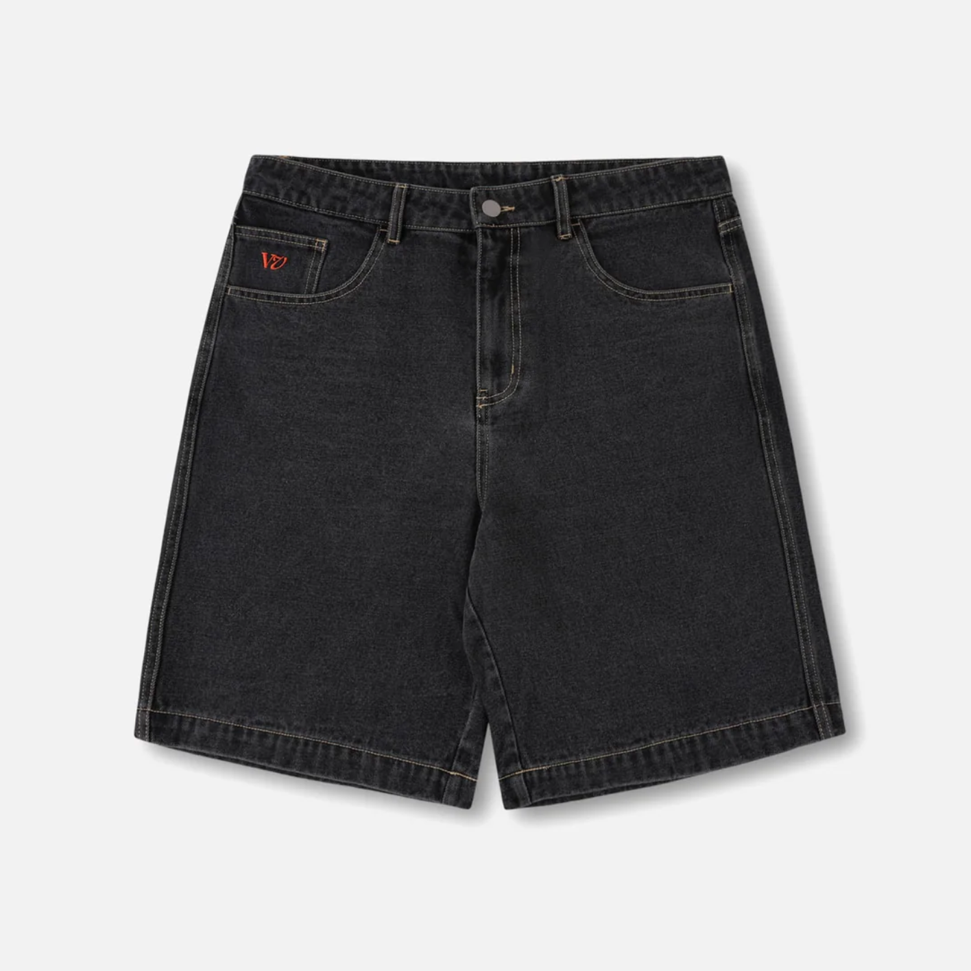 RIVVIA GLOBAL DENIM SHORT : WORN BLACK