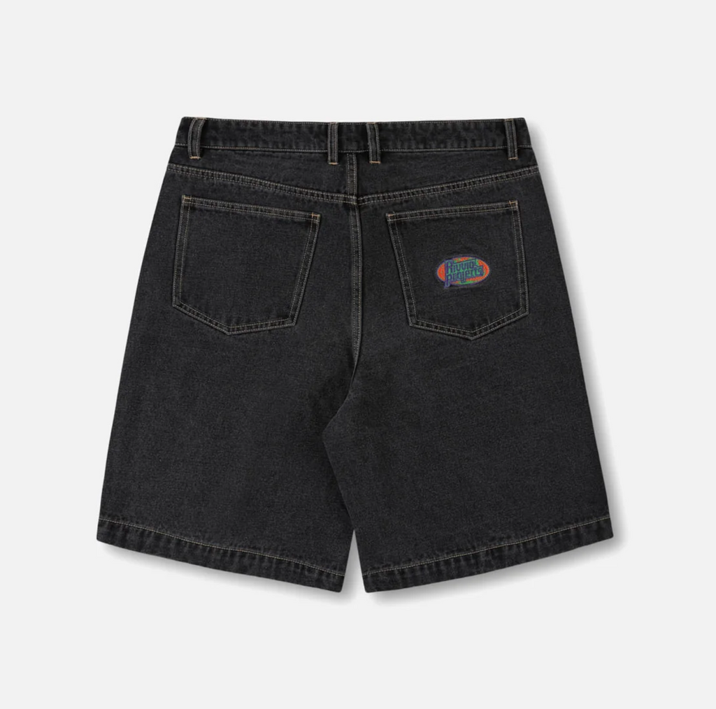 RIVVIA GLOBAL DENIM SHORT : WORN BLACK