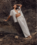 BILLABONG Eyelet Crush Beach Coverup Pants