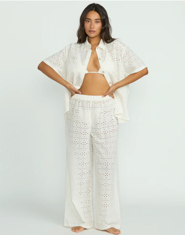 BILLABONG Eyelet Crush Beach Coverup Pants