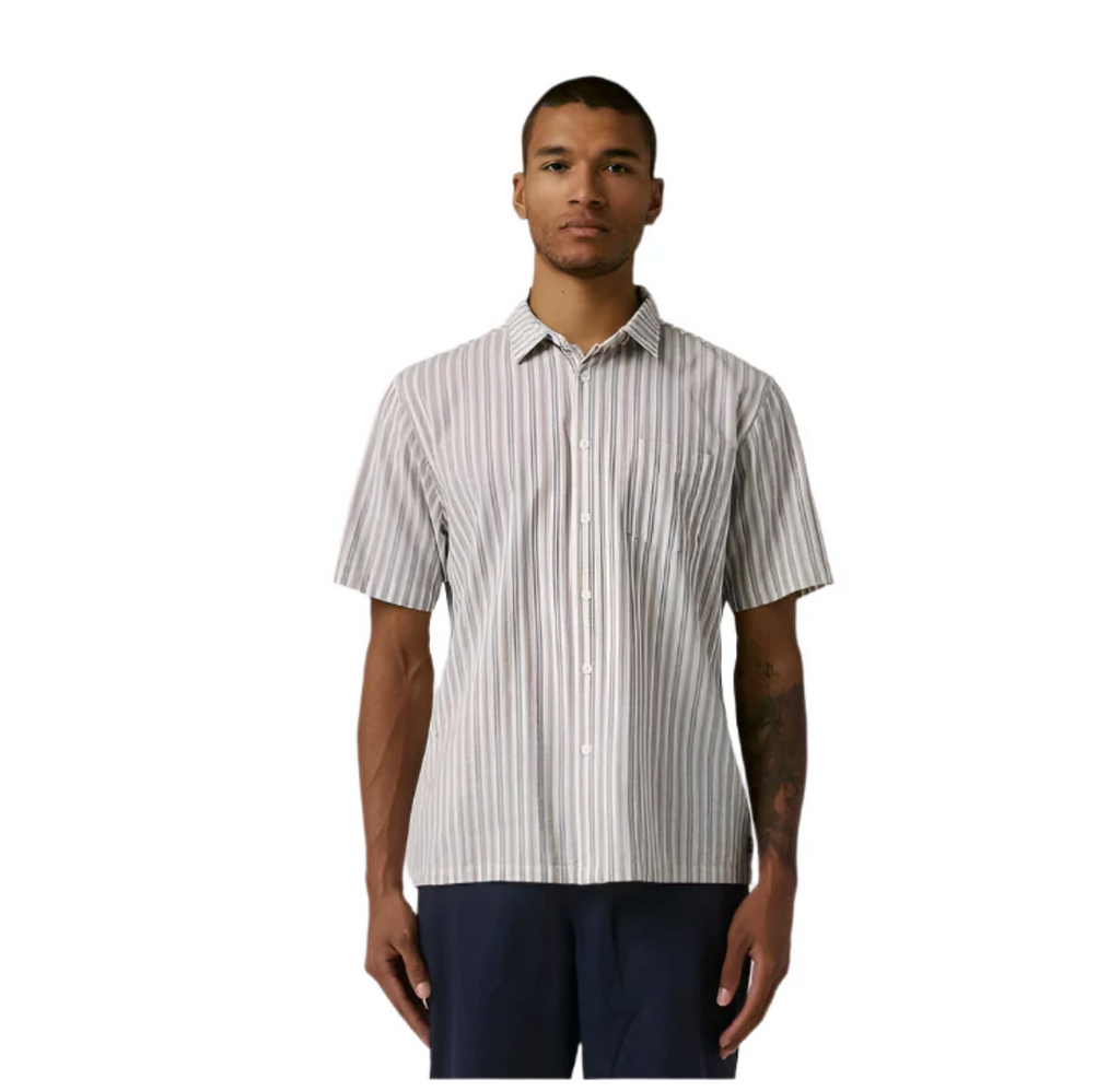 Former Reynolds Stripe SS Shirt - Bone