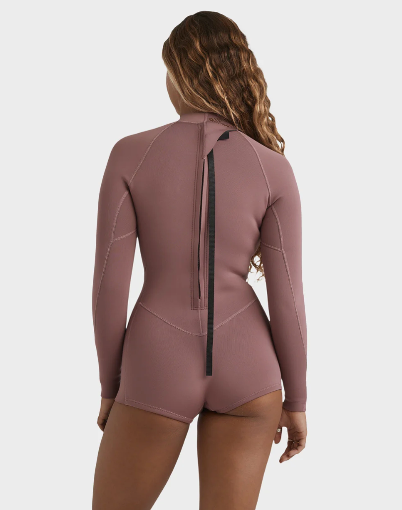 BILLABONG Womens 2/2mm Spring Fever Natural Long Sleeve Springsuit