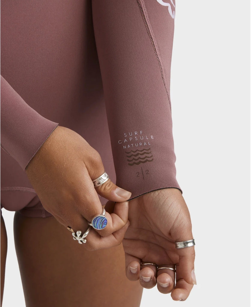 BILLABONG Womens 2/2mm Spring Fever Natural Long Sleeve Springsuit