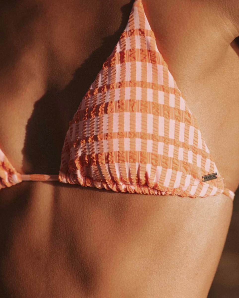 O'NEILL Paradise Plaid Venice Bikini Top - Sachet Pink