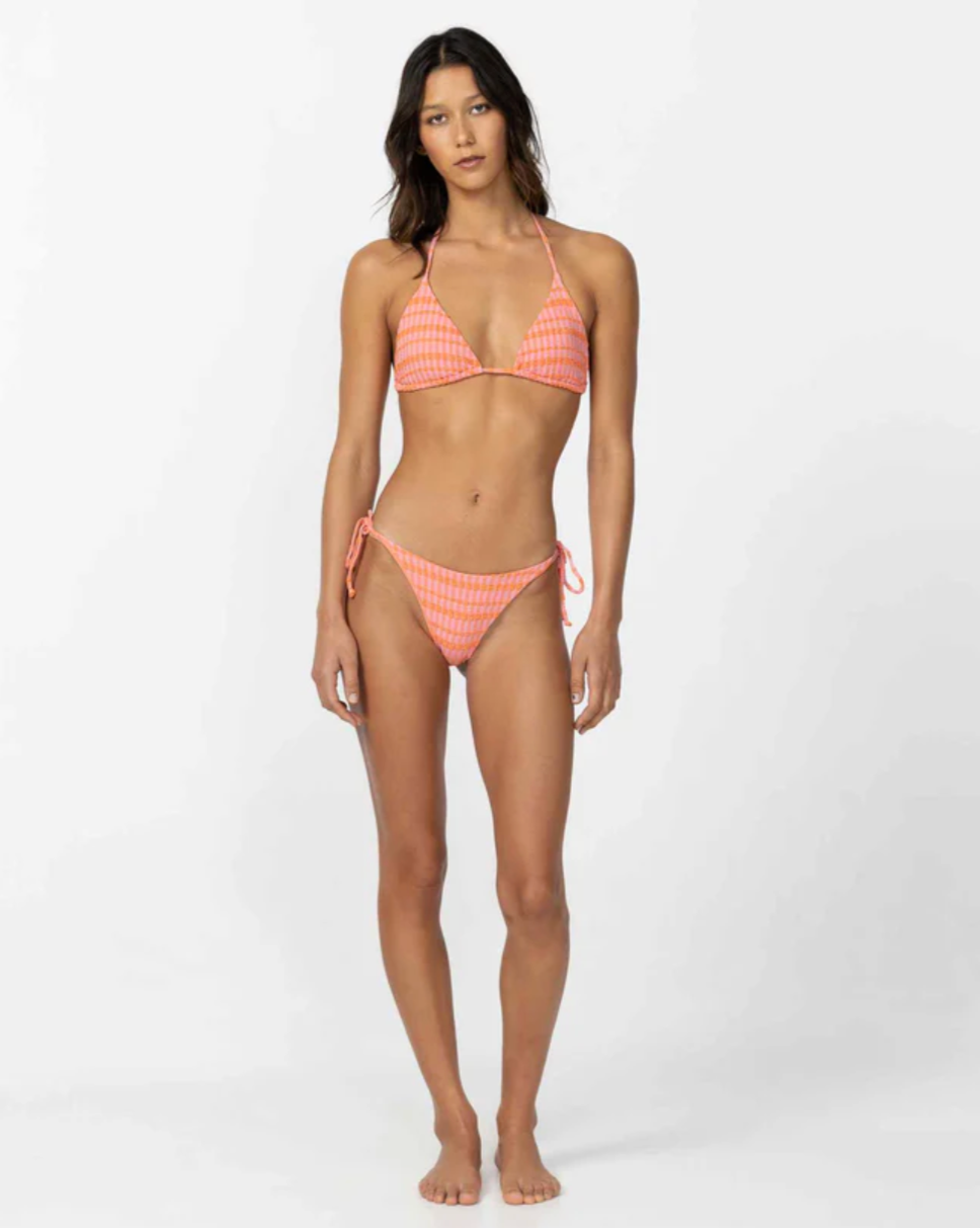 O'NEILL Paradise Plaid Venice Bikini Top - Sachet Pink
