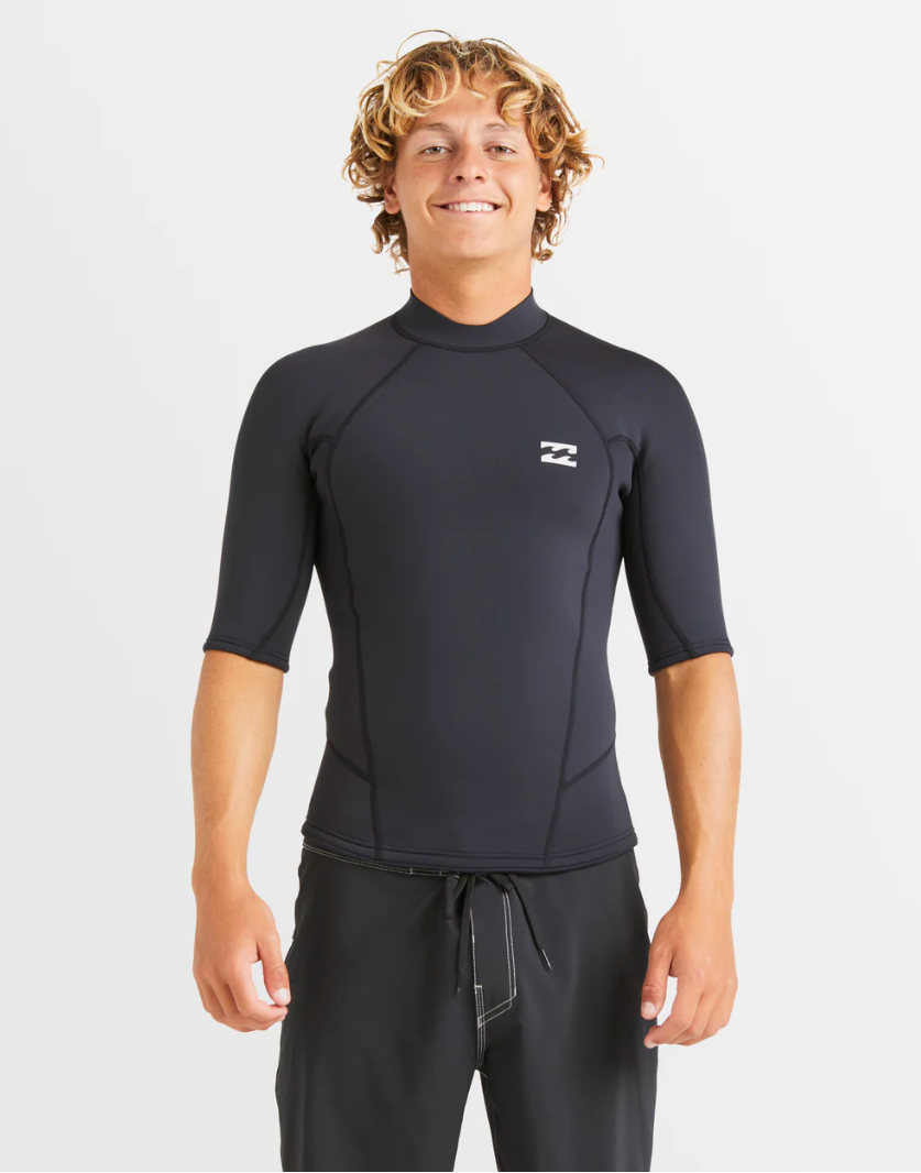 BILLABONG Mens 2/2mm Absolute Short Sleeve Wetsuit top