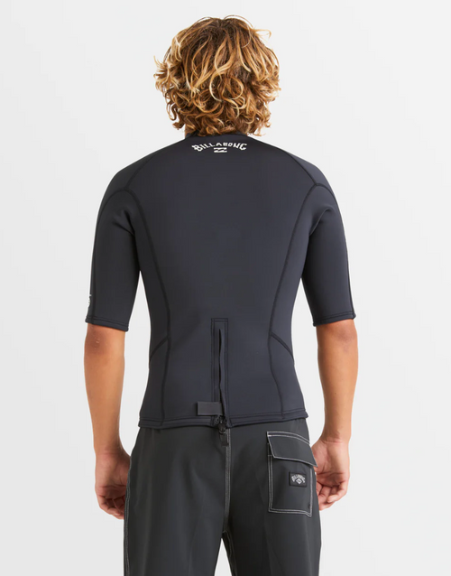 BILLABONG Mens 2/2mm Absolute Short Sleeve Wetsuit top
