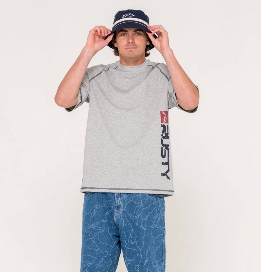 RUSTY White Lines Bucket Hat