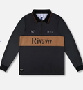 RIVVIA TEAM VV TRACK LS POLO : BROWN/BLACK