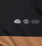 RIVVIA TEAM VV TRACK LS POLO : BROWN/BLACK