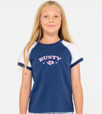 RUSTY Riley Raglan Baby Tee Girls