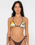 RUSTY La Cabana Graphic Triangle Bikini Top