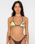 RUSTY La Cabana Graphic Triangle Bikini Top