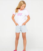 RUSTY Penny Kick Flare Denim Short Girls