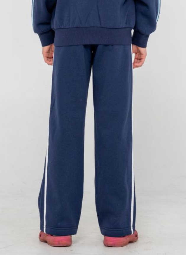 RUSTY GIRLS TEAM VARSITY WIDE LEG JOGGER - NAVY