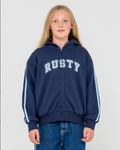RUSTY GIRLS TEAM VARSITY ZIP THROUGH HOOD