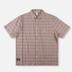 RIVVIA VV CHECK SS SHIRT : BROWN