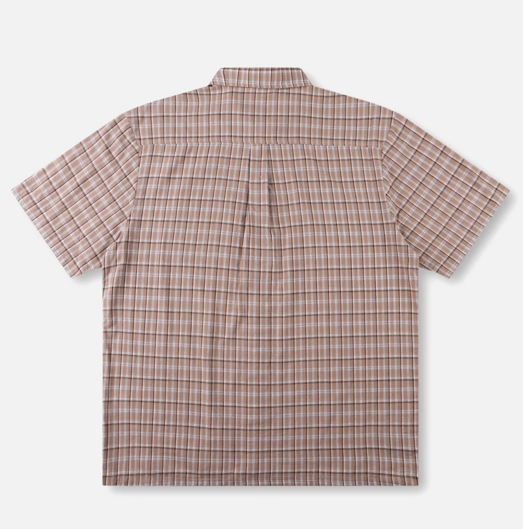RIVVIA VV CHECK SS SHIRT : BROWN