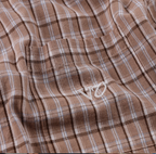 RIVVIA VV CHECK SS SHIRT : BROWN