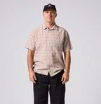 RIVVIA VV CHECK SS SHIRT : BROWN