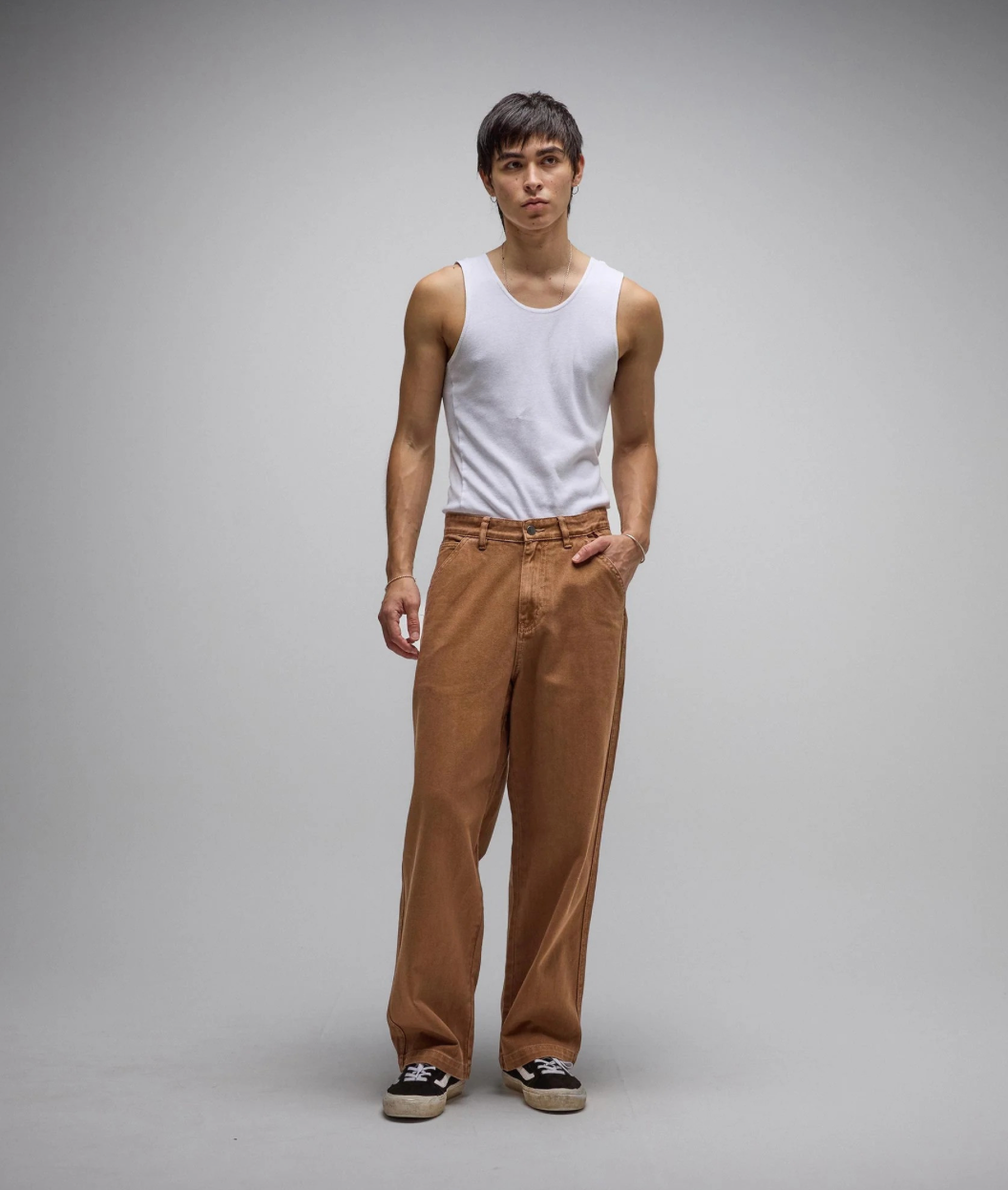 FORMER REYNOLDS OVERDYE DENIM PANT MENS IN WASHED BROWN