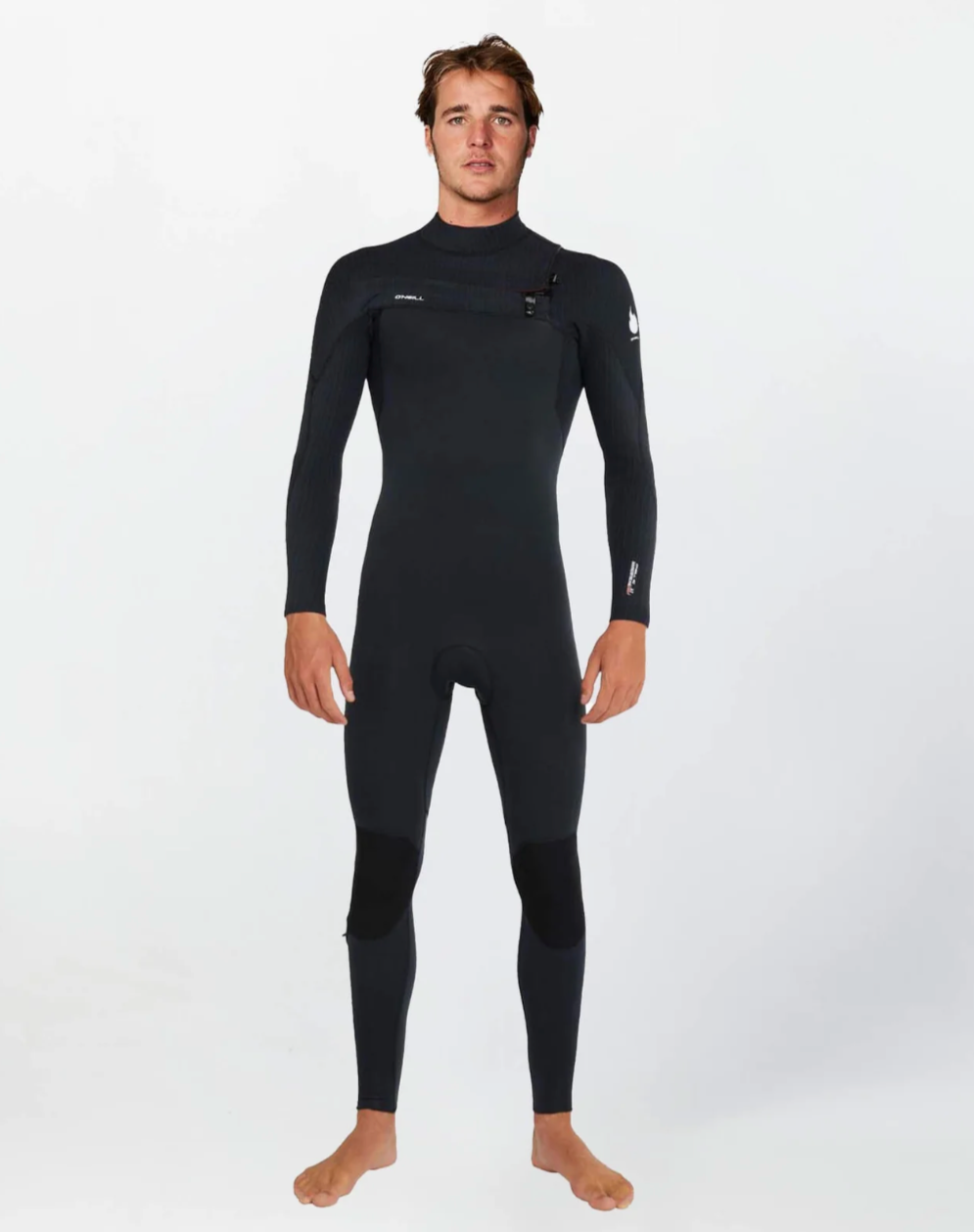 O'NEILL HYPERFIRE 3/2MM STEAMER CHEST ZIP WETSUIT - BLACK