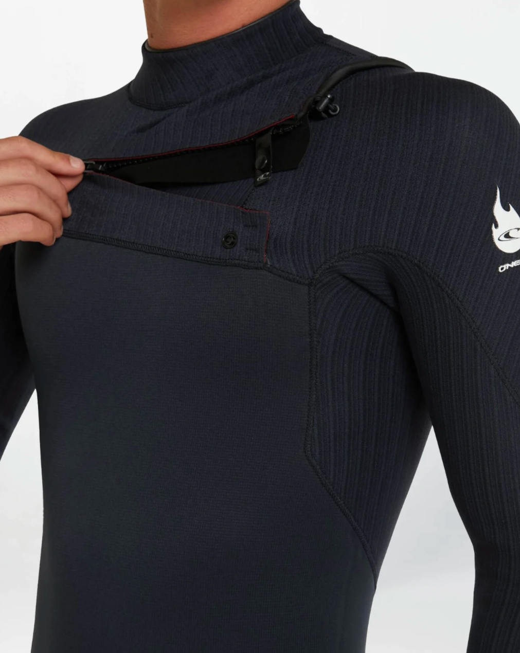 O'NEILL HYPERFIRE 3/2MM STEAMER CHEST ZIP WETSUIT - BLACK