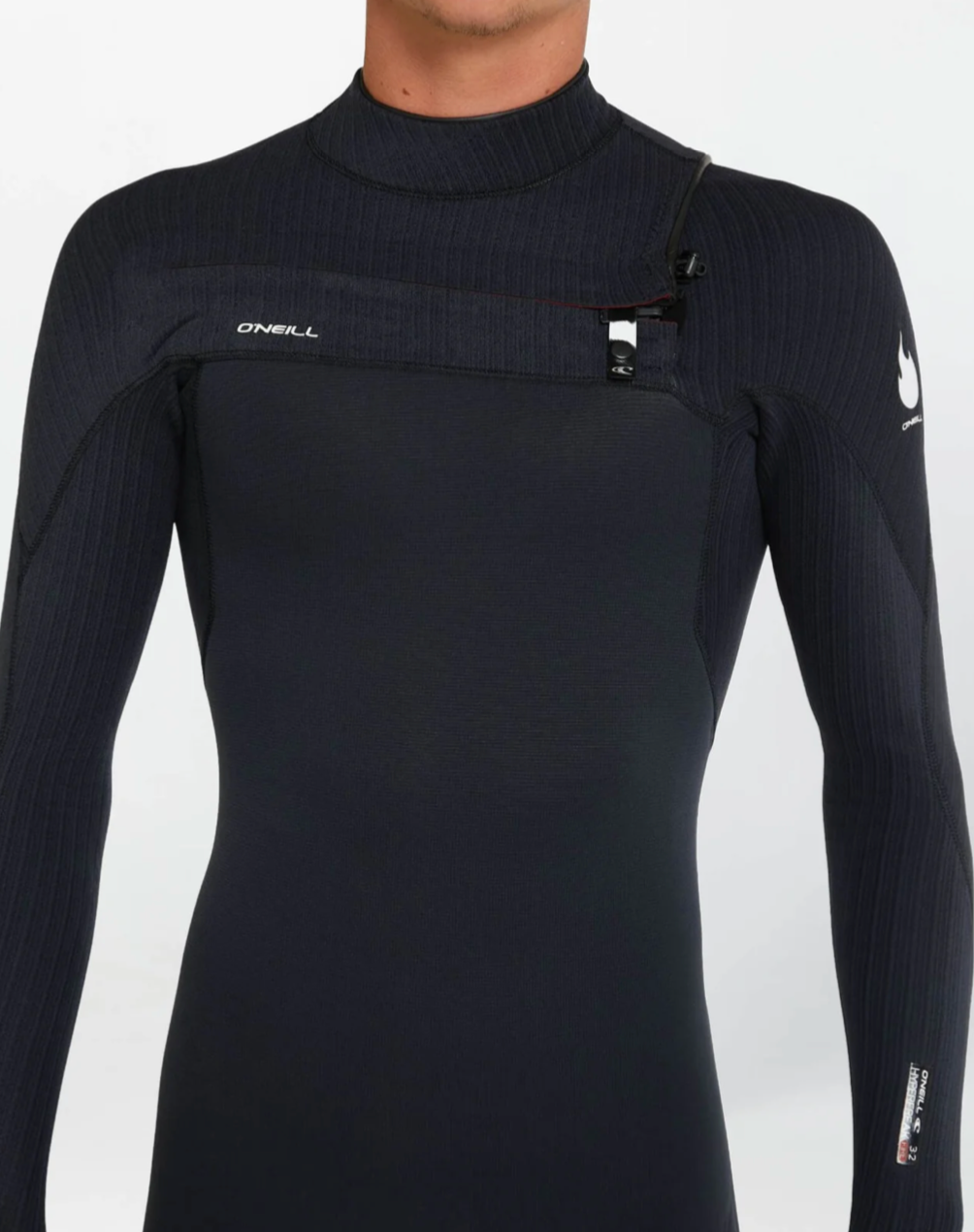 O'NEILL HYPERFIRE 3/2MM STEAMER CHEST ZIP WETSUIT - BLACK