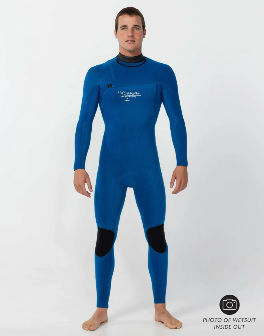 O'NEILL HYPERFREAK 3/2+ STEAMER CHEST ZIP WETSUIT - BLACK